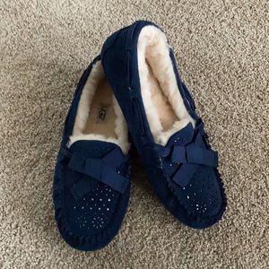 Blue UGG slip ons